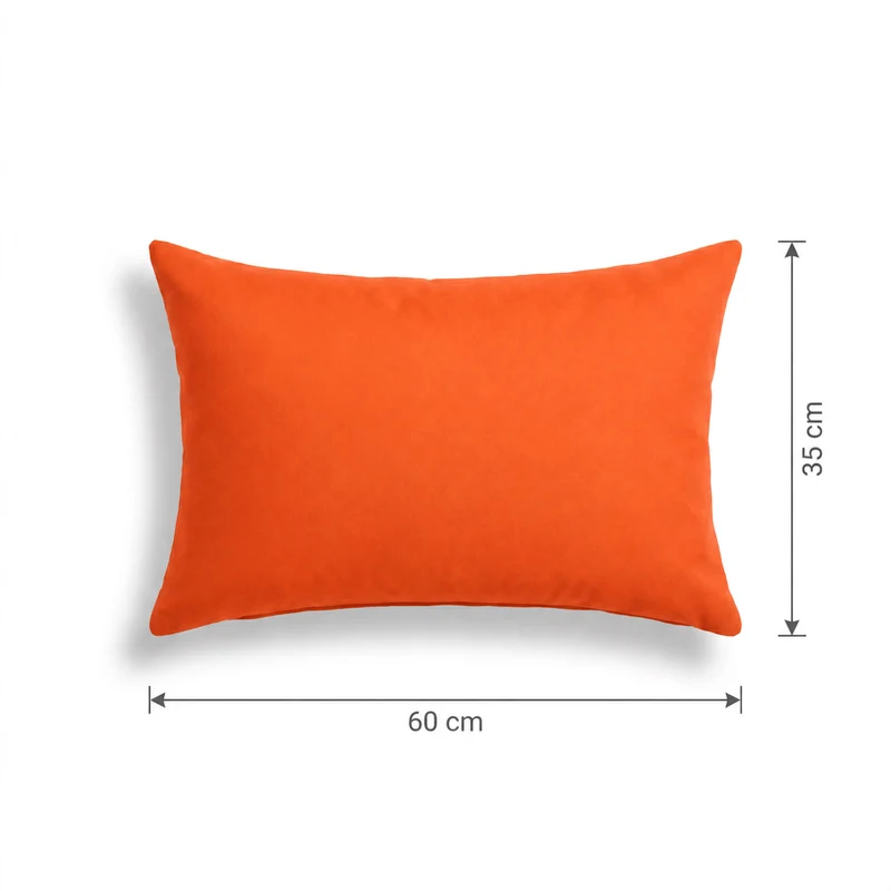Lot de 2 Coussins d'Appoint 60x35 Orange - Déco Jardin & Déhoussable
