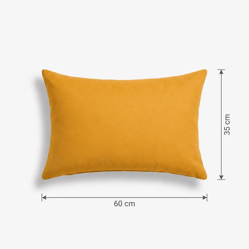 Lot de 2 Coussins d'Appoint 60x35 Jaune - Déco Jardin & Déhoussable