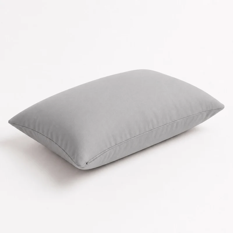 Lot de 2 Coussins d'Appoint 60x35 Gris Galet - Déco Jardin & Déhoussable
