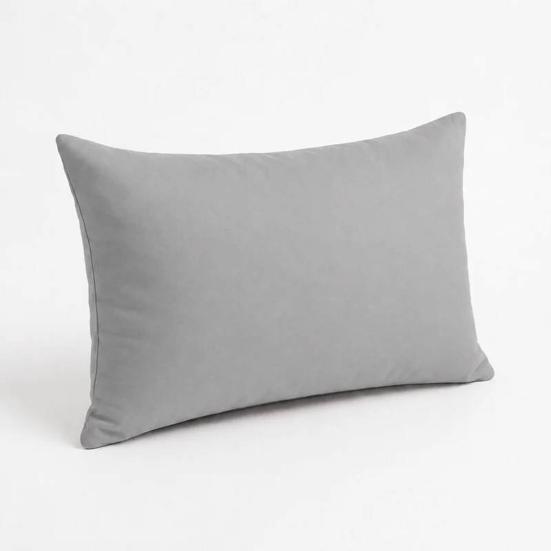 Lot de 2 Coussins d'Appoint 60x35 Gris Galet - Déco Jardin & Déhoussable