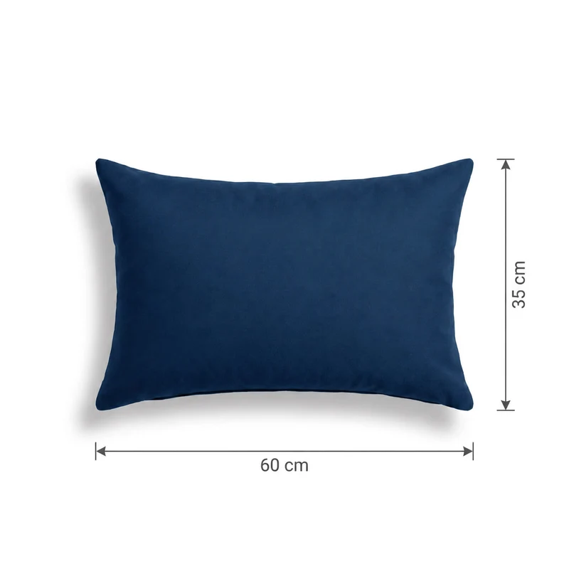 Lot de 2 Coussins d'Appoint 60x35 Bleu Pétrole - Déco Jardin & Déhoussable