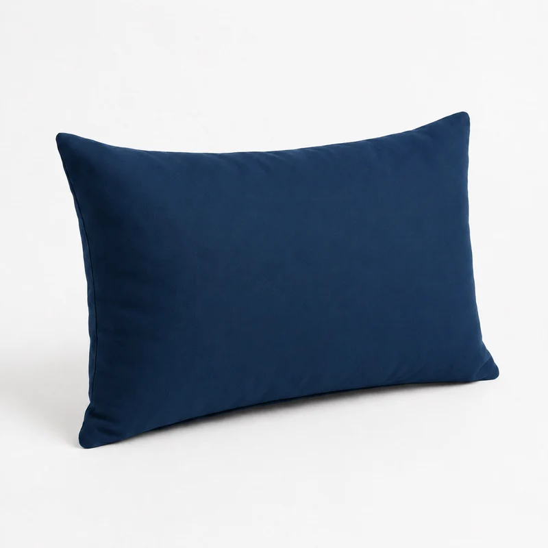 Lot de 2 Coussins d'Appoint 60x35 Bleu Pétrole - Déco Jardin & Déhoussable