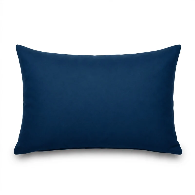 Lot de 2 Coussins d'Appoint 60x35 Bleu Pétrole - Déco Jardin & Déhoussable