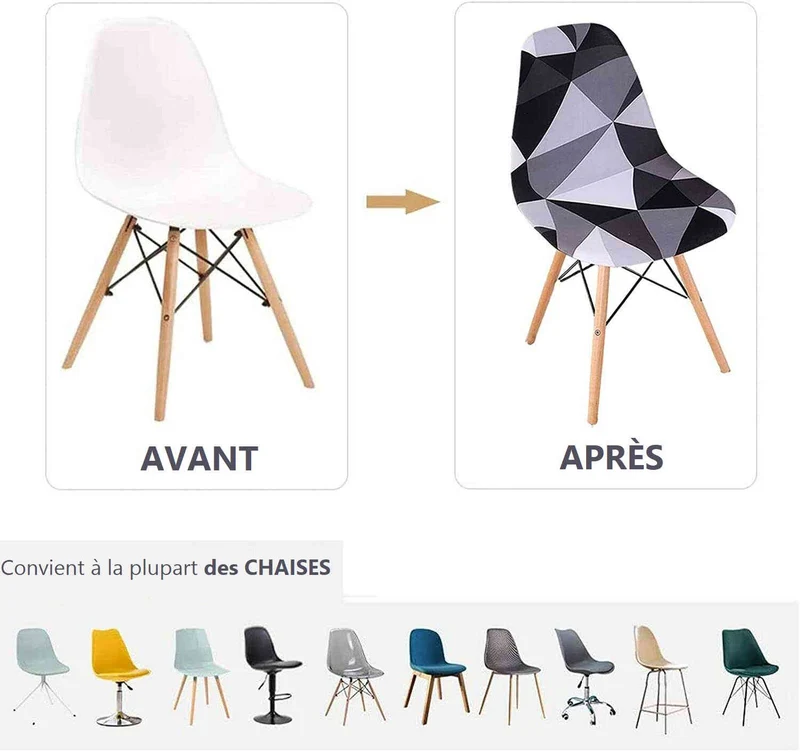 Housse de Chaise Scandinave - dark