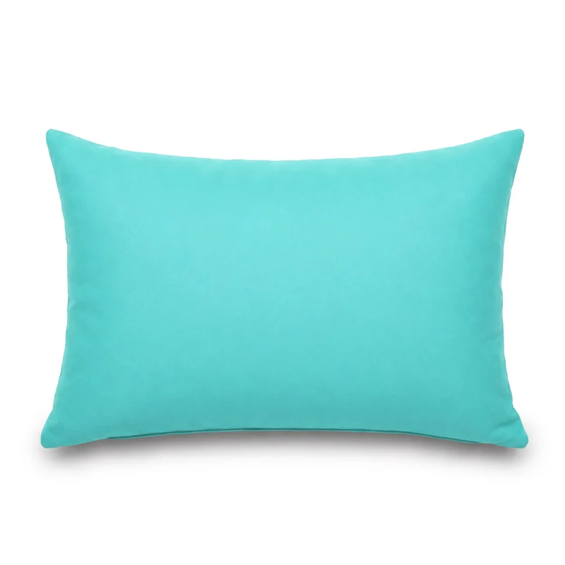 Lot de 2 Coussins d'Appoint 60x35 Bleu Caraïbes - Déco Jardin & Déhoussable