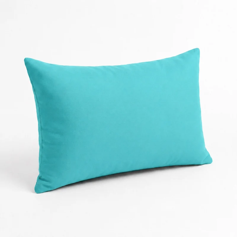 Lot de 2 Coussins d'Appoint 60x35 Bleu Caraïbes - Déco Jardin & Déhoussable