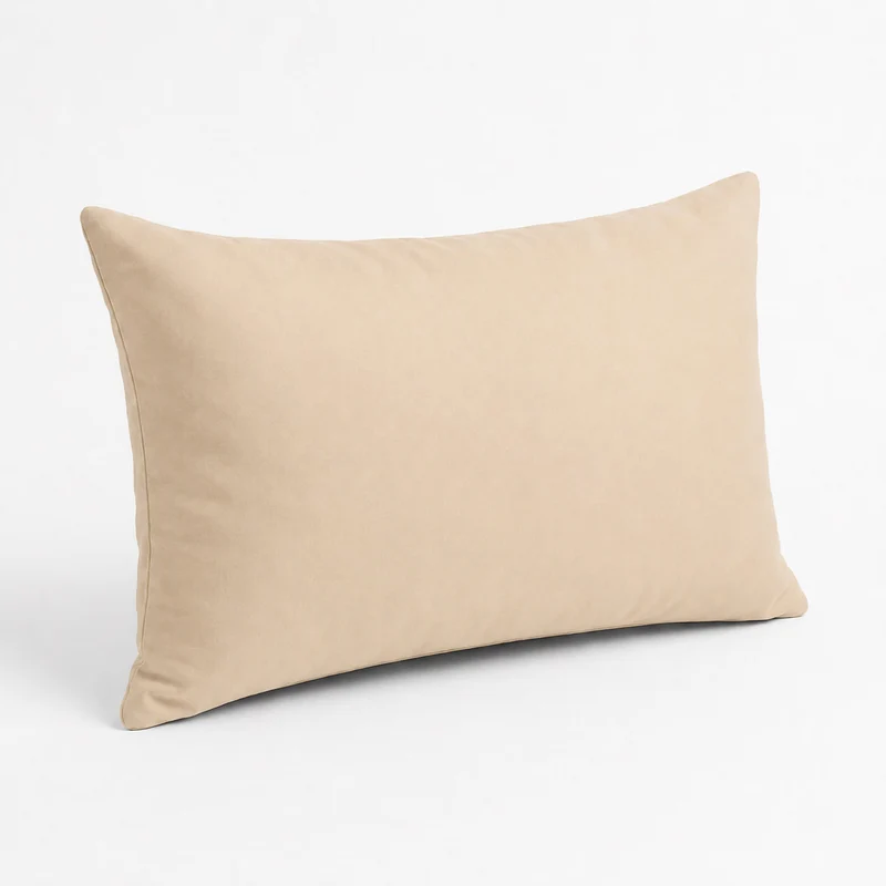 Lot de 2 Coussins d'Appoint 60x35 Beige - Déco Jardin & Déhoussable