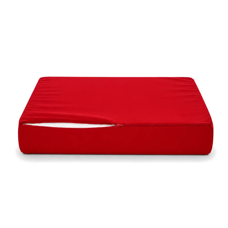 Ensemble Coussins Salon Jardin 50x60 Rouge - Largeur 60cm (Assise + Dossier)