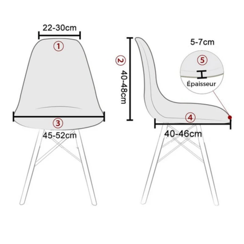 Housse de Chaise Scandinave Extensible - Design Moderne & Protection Durable
