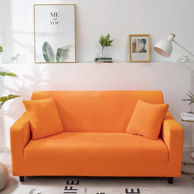 Housse de Canapé Orange Clair