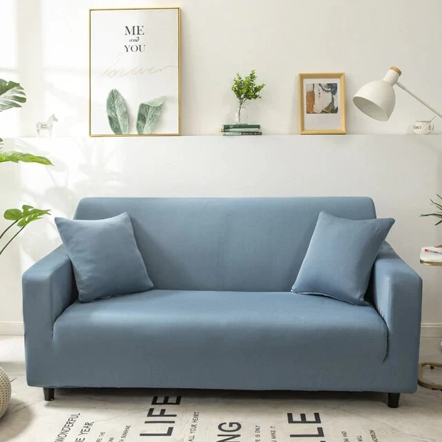 Housse de Canapé Bleu Gris