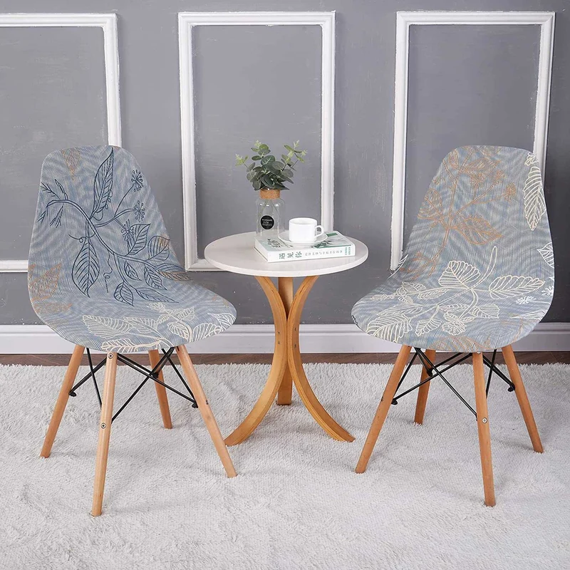 Housse de Chaise Scandinave à Motifs Moderne - Tissu Épais et Doux