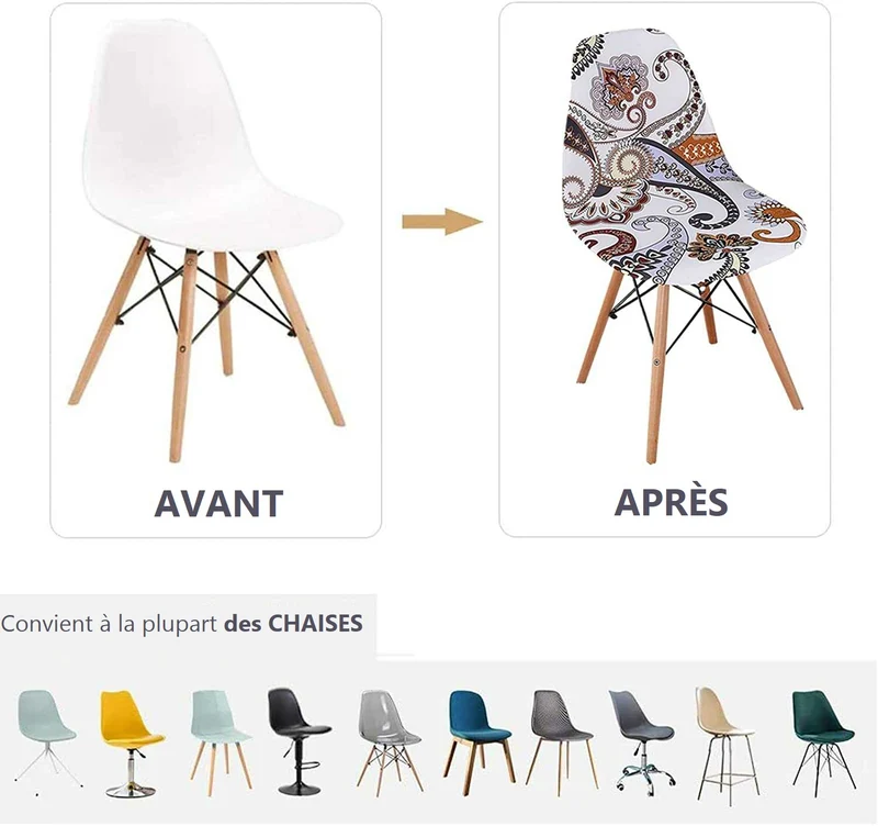 Housse de Chaise Scandinave - Dragao