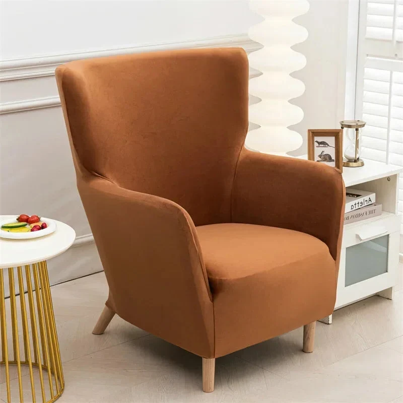 Housse extensible pour fauteuil à oreilles IKEA OSKARSHAMN velours 11 couleurs unie