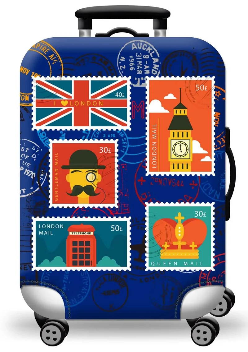 Housse de protection pour valise à roulette cabine ou XL - 20 motifs été