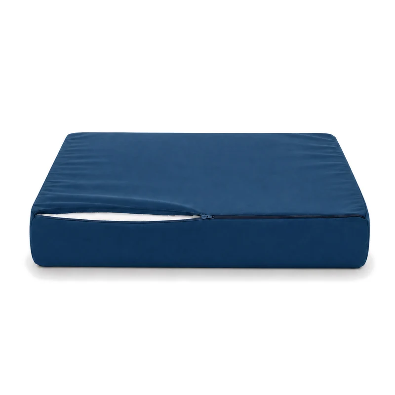 Ensemble Coussins Salon Jardin 60x70 Bleu Pétrole - Déhoussable & Anti-UV (Assise + Dossier)