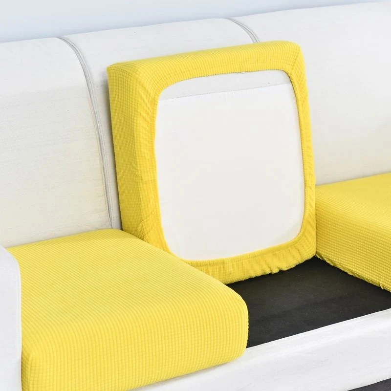 Housse Jaune pour Coussin d'Assise de Canapé