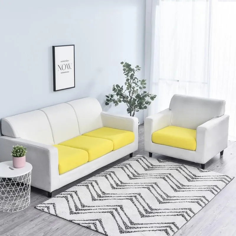 Housse Jaune pour Coussin d'Assise de Canapé