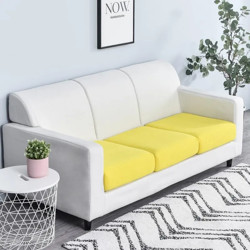 Housse Jaune pour Coussin d'Assise de Canapé