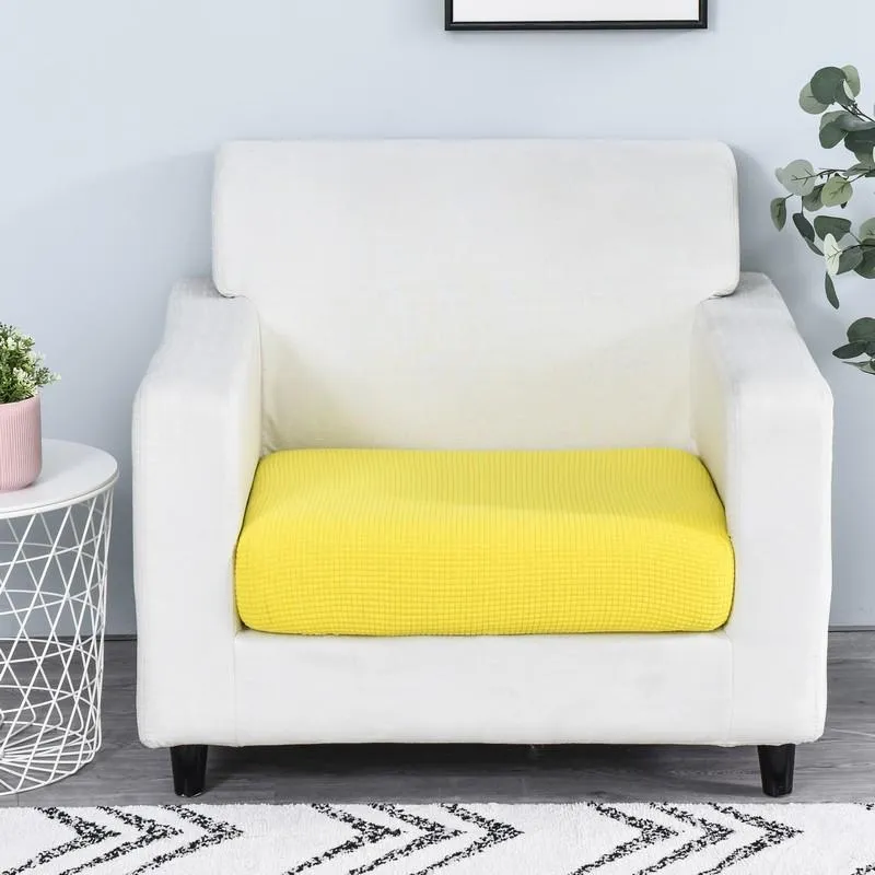 Housse Jaune pour Coussin d'Assise de Canapé