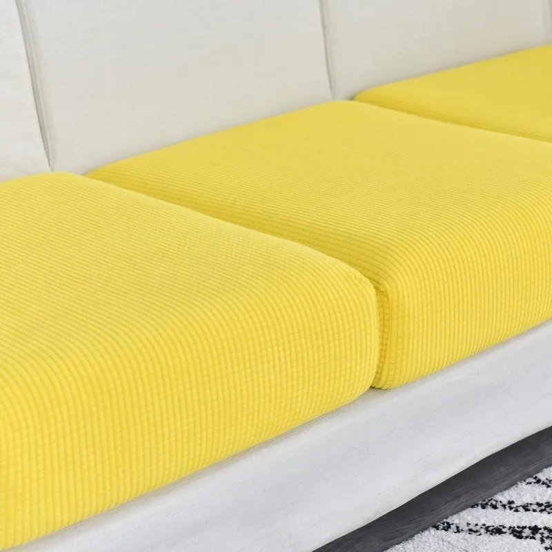Housse Jaune pour Coussin d'Assise de Canapé