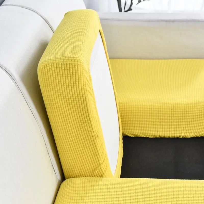 Housse Jaune pour Coussin d'Assise de Canapé