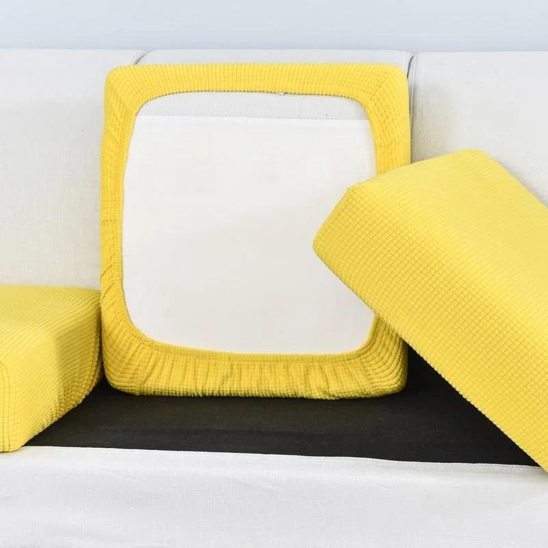 Housse Jaune pour Coussin d'Assise de Canapé