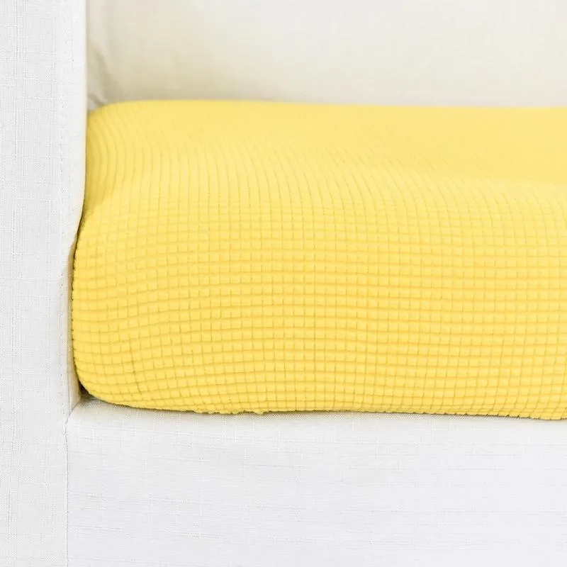 Housse Jaune pour Coussin d'Assise de Canapé