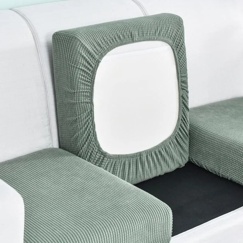 Housse Vert Mousse pour Coussin d'Assise de Canapé