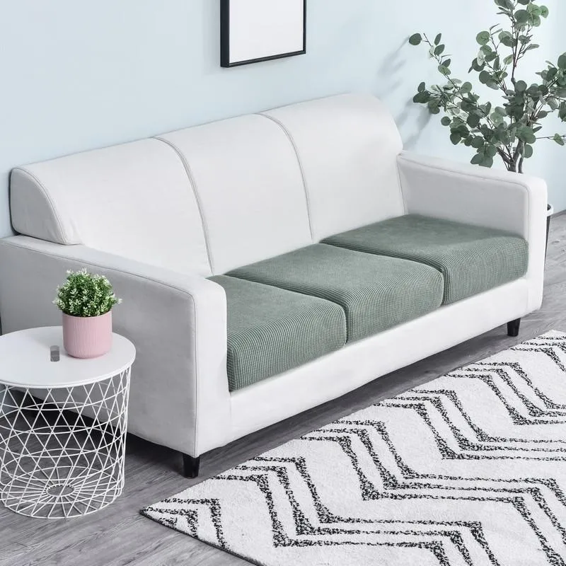Housse Vert Mousse pour Coussin d'Assise de Canapé