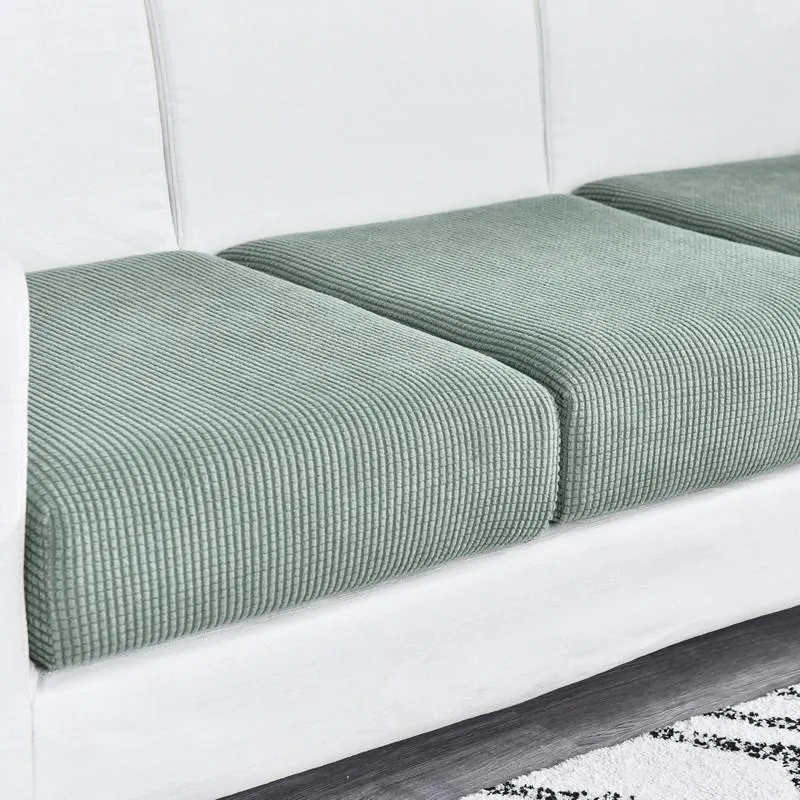 Housse Vert Mousse pour Coussin d'Assise de Canapé