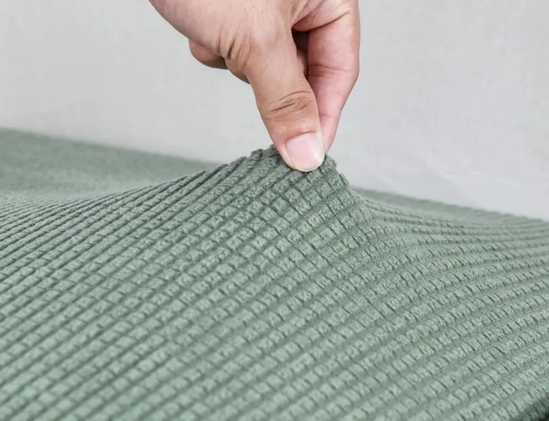 Housse Vert Mousse pour Coussin d'Assise de Canapé