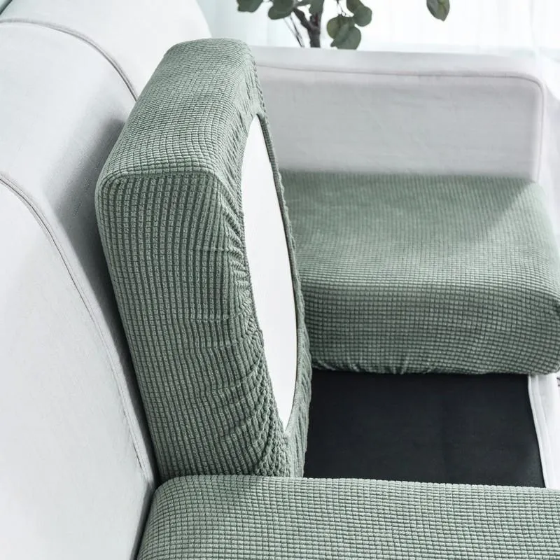 Housse Vert Mousse pour Coussin d'Assise de Canapé