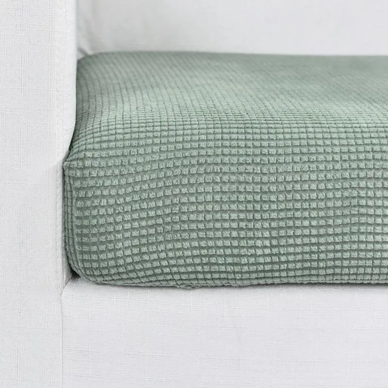 Housse Vert Mousse pour Coussin d'Assise de Canapé