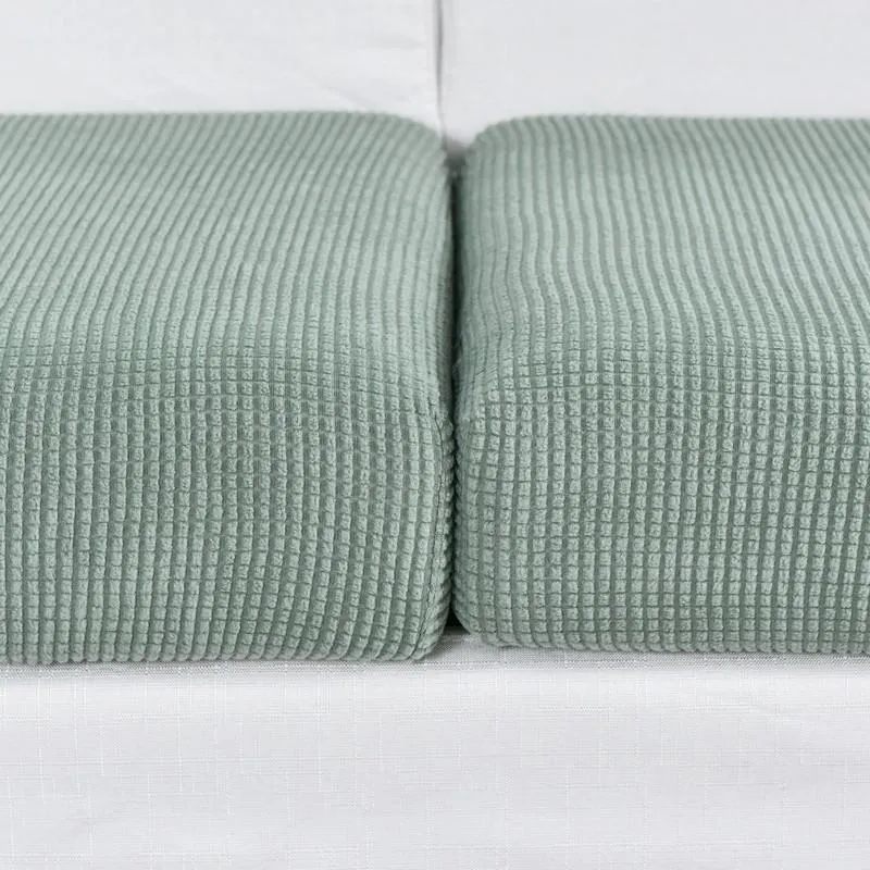 Housse Vert Mousse pour Coussin d'Assise de Canapé