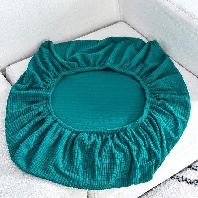 Housse Bleu Canard pour Coussin d'Assise de Canapé