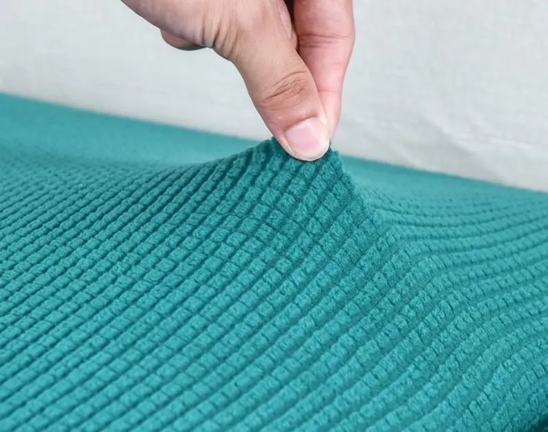 Housse Bleu Canard pour Coussin d'Assise de Canapé