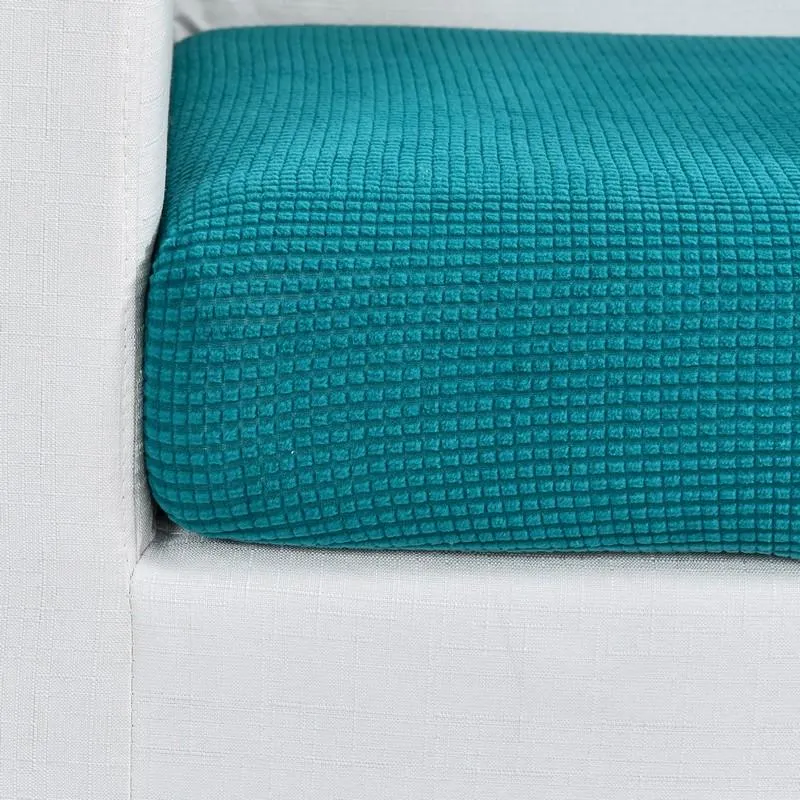 Housse Bleu Canard pour Coussin d'Assise de Canapé