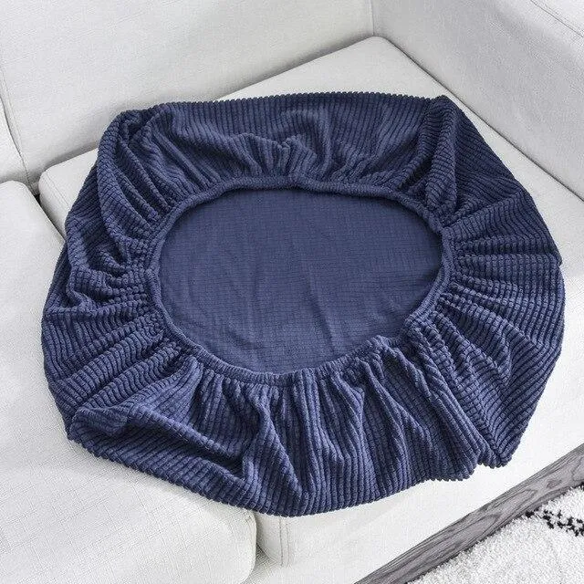 Housse Bleu Marine pour Coussin d'Assise de Canapé