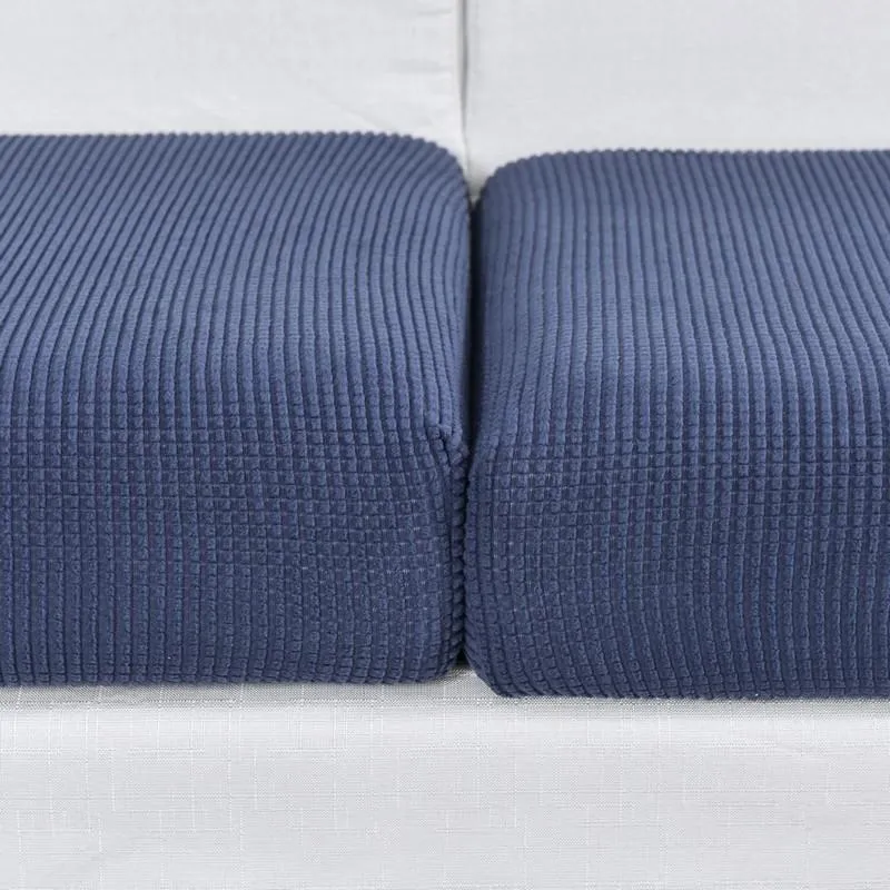 Housse Bleu Marine pour Coussin d'Assise de Canapé