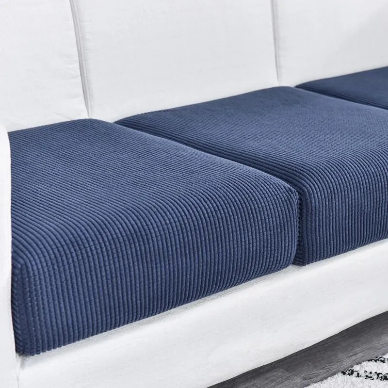 Housse Bleu Marine pour Coussin d'Assise de Canapé