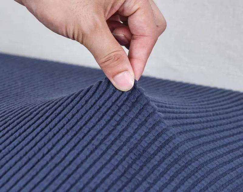 Housse Bleu Marine pour Coussin d'Assise de Canapé