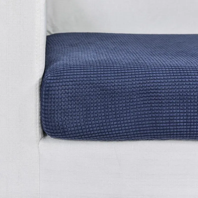 Housse Bleu Marine pour Coussin d'Assise de Canapé
