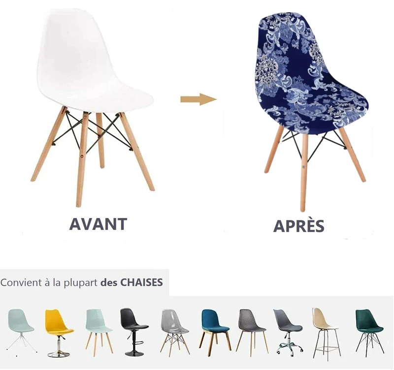 Housse de Chaise Scandinave - Sea