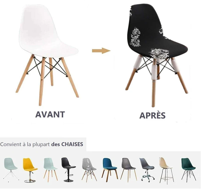 Housse de Chaise Scandinave - Snow