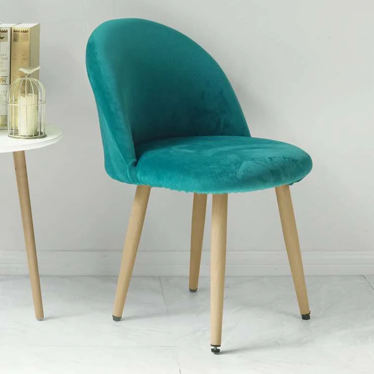 Housse de Chaise Scandinave Velours - Bleu Canard