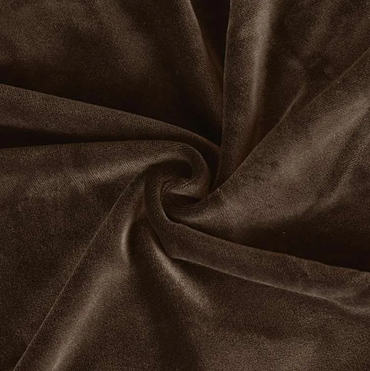 Housse de Chaise Scandinave en Velours - Marron
