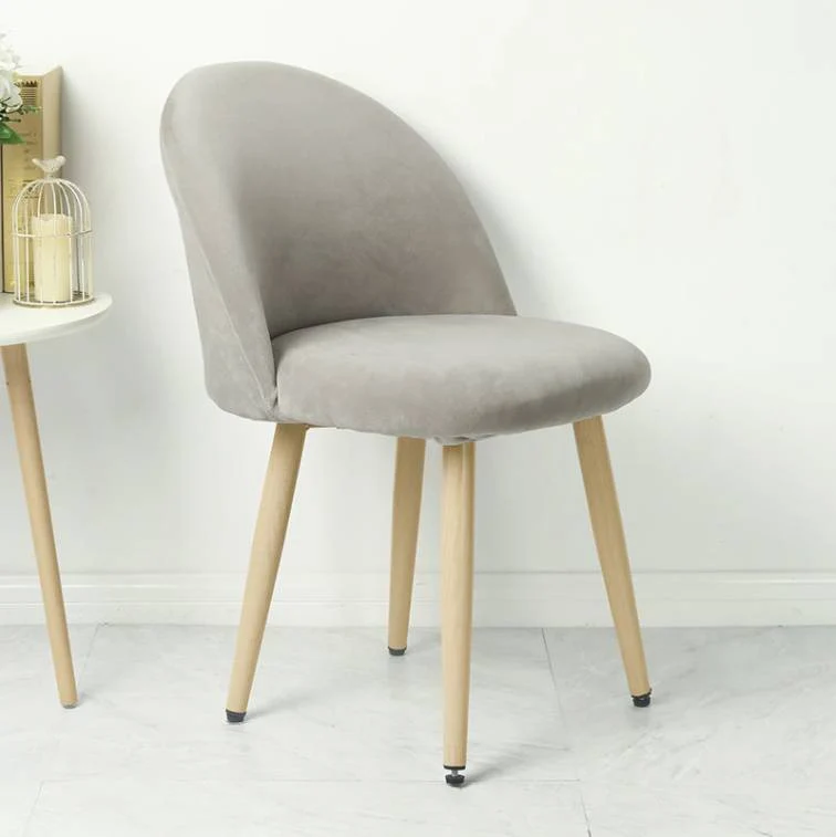 Housse de Chaise Scandinave Velours - Gris