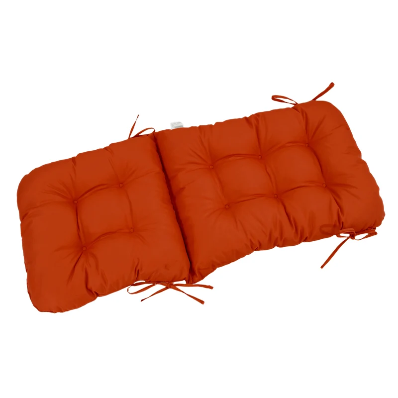 Coussin Chaise Dossier Haut 120x50 Orange - Capitonné (Confort 8cm)
