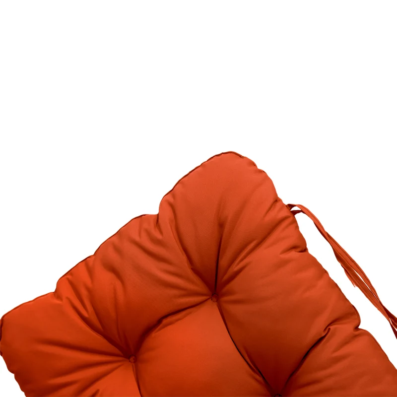 Coussin Chaise Dossier Haut 120x50 Orange - Capitonné (Confort 8cm)